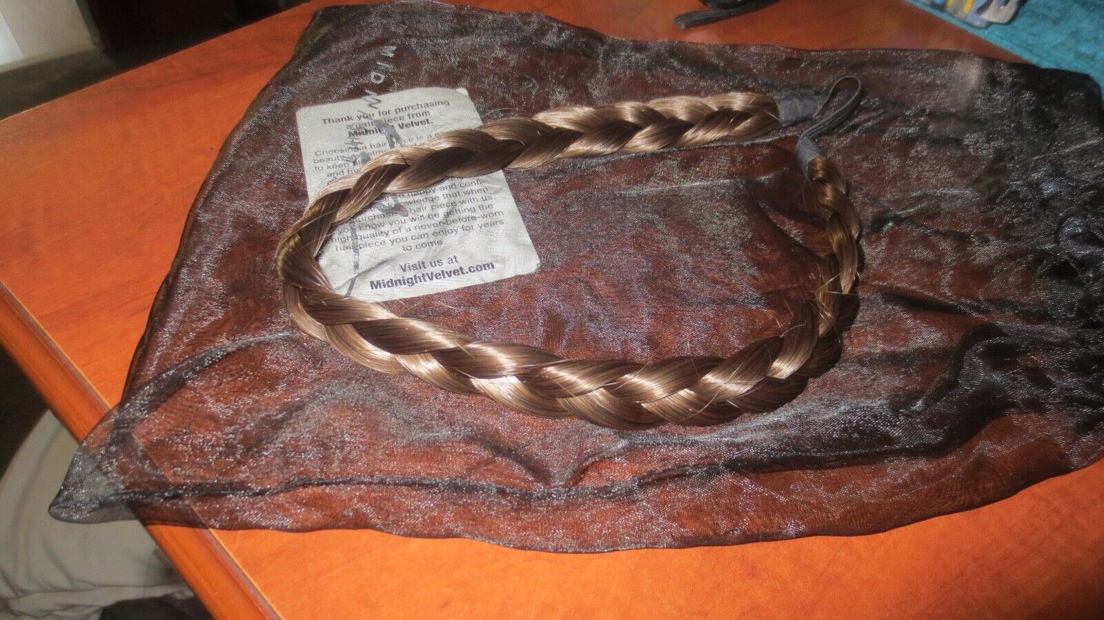 Hair braid headband-brown hair - image 1