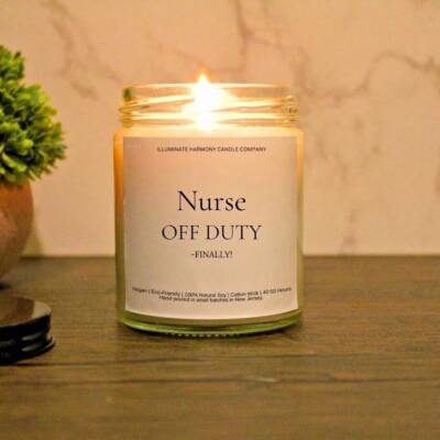 Nurse Off Duty Finally Candle | Presents For Nurses | Gift Ideas For Nurses