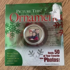 Picture This Digital Christmas Red Ornament Holds 50 Digital Photos New