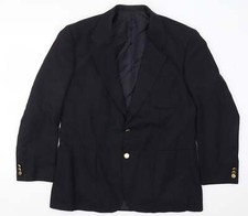 Vintage St Michael Mens Blue Polyester Blend Suit Jacket Size 42