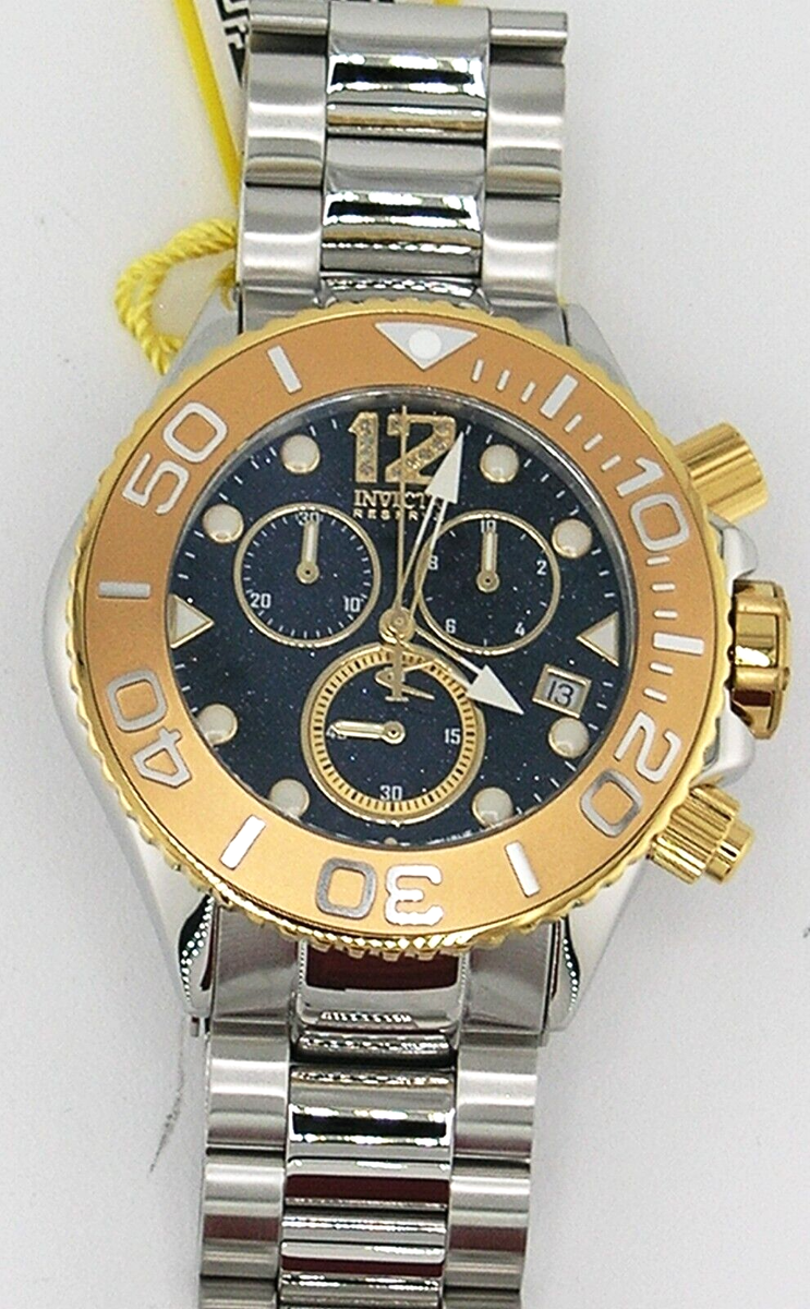 NEW INVICTA RESERVE 45367 GRAND DIVER SWISS CHRONOGRAPH WATCH BLUE