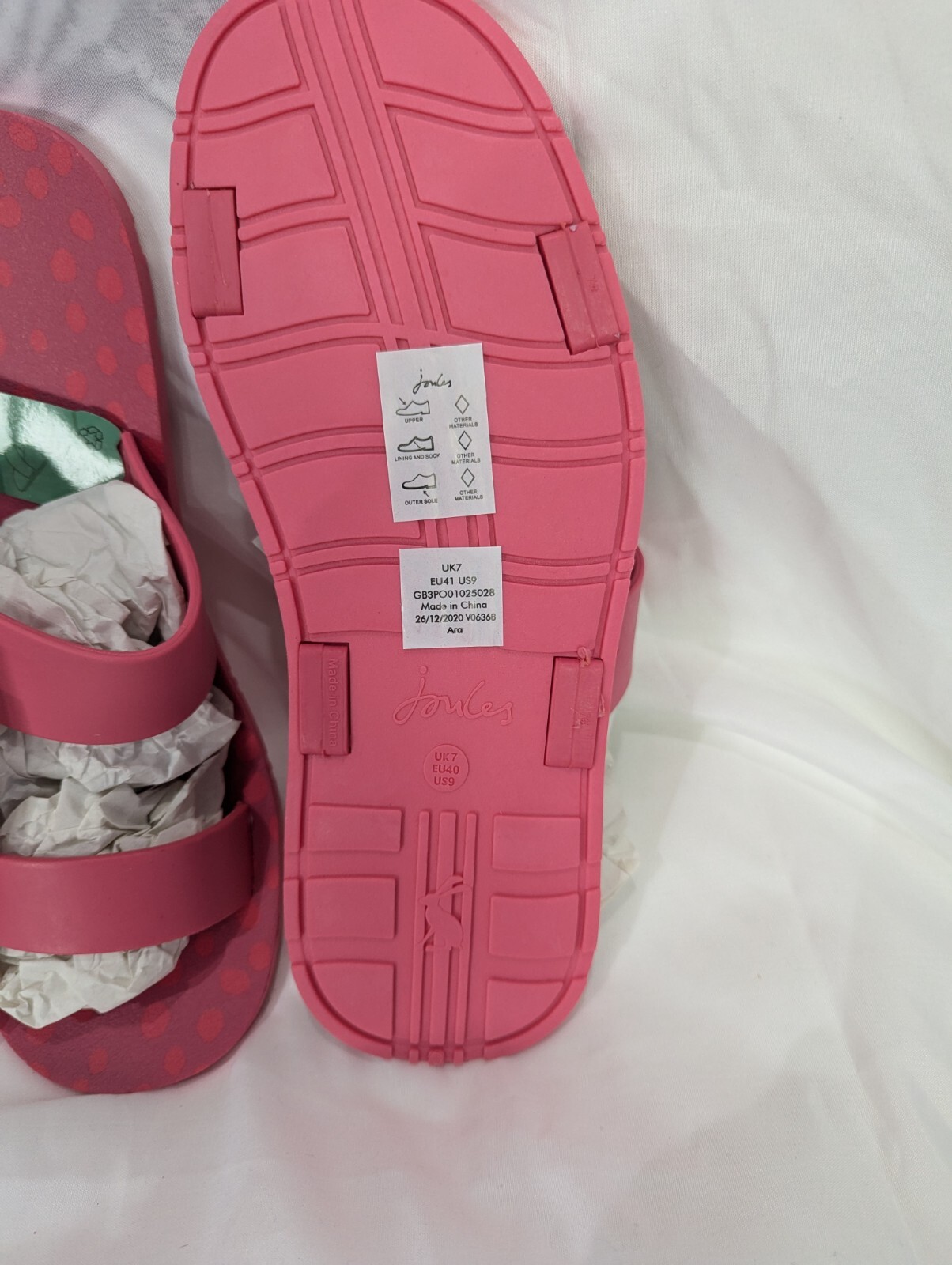 Joules ARA Ladies Rosehip Sandals Size UK 7 RRP £19.99 image 7