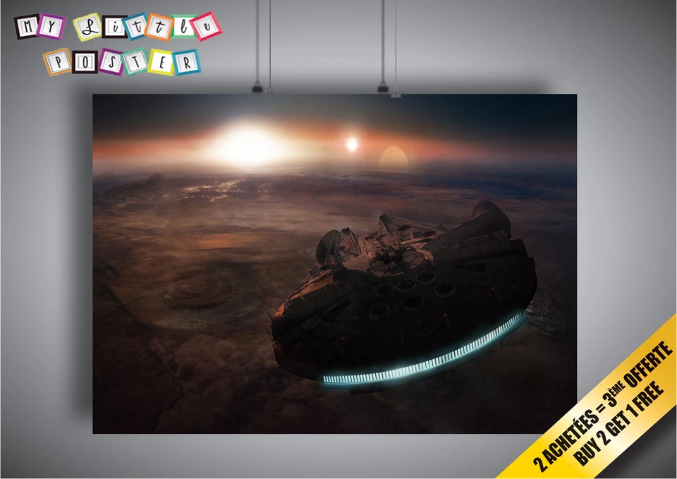 Poster Star Wars Faucon Millennium Falcon 02