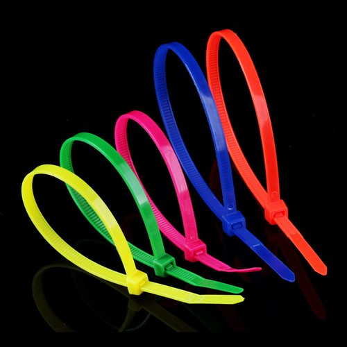 100Pcs Coloured Cable Ties Nylon Zip Tie Wraps Strong Long Wide Tie Straps 29AU - Picture 6 of 20