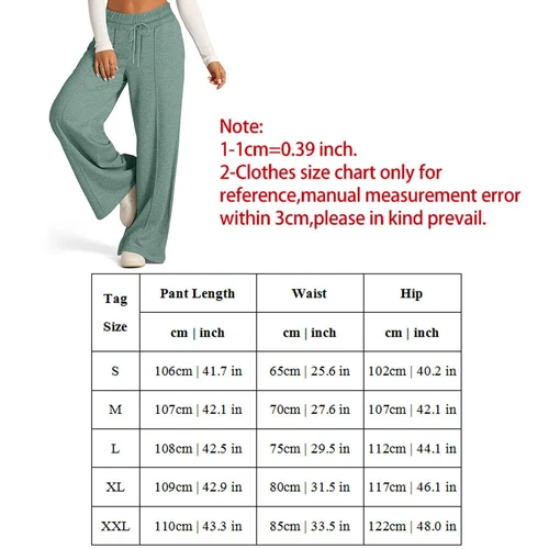 Damen Sporthose Lange Hose Jogginghose Weites Bein Hose Freizeithose - Bild 3 von 34
