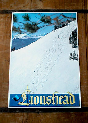 VINTAGE 60's ORIGINAL *COLORADO* SKIING Poster *LIONSHEAD* @ VAIL - POWDER SKI!