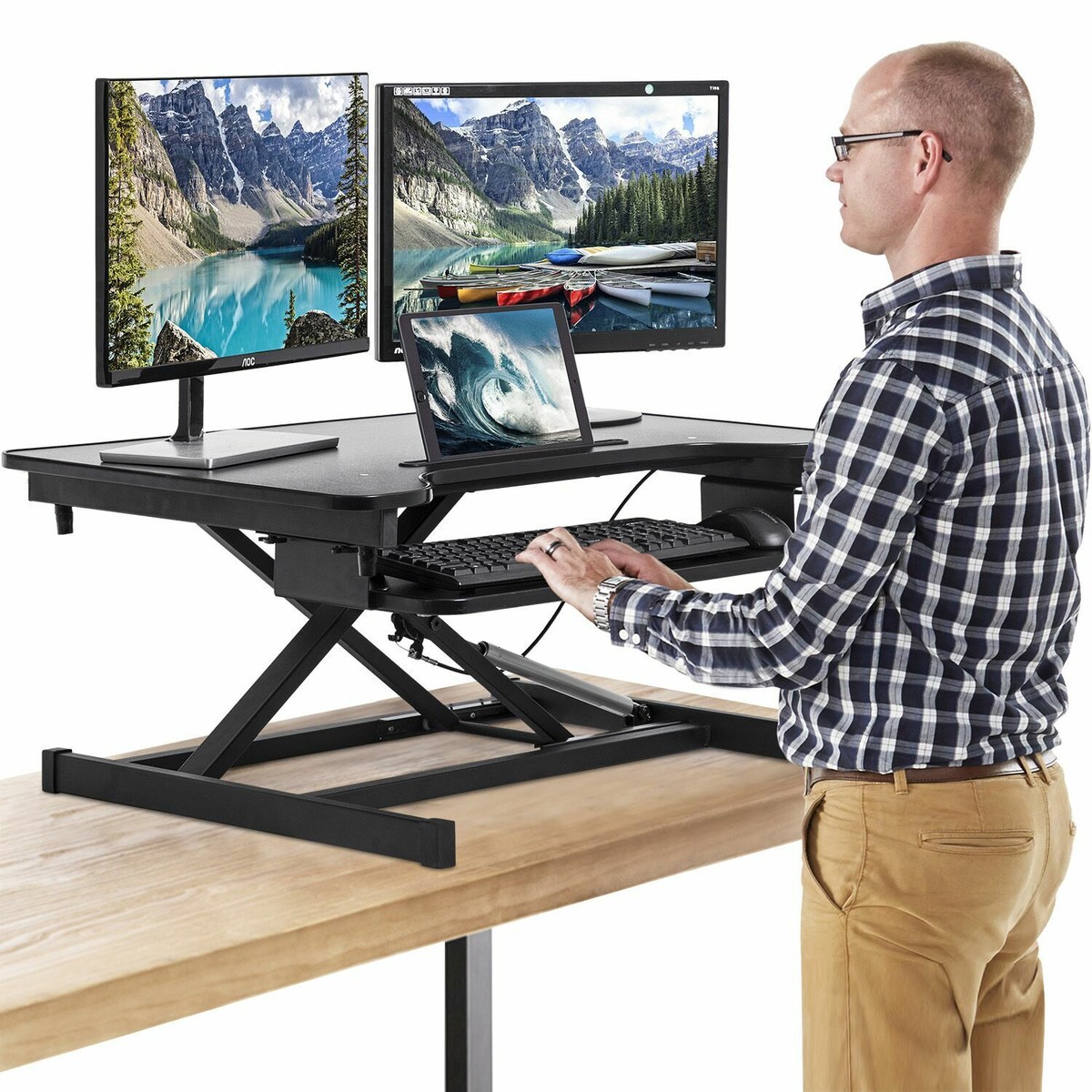 BestMassage 5829689288 Standing Computer Desk - Black for BestMassage 5829689288 Standing Computer Desk - Black for