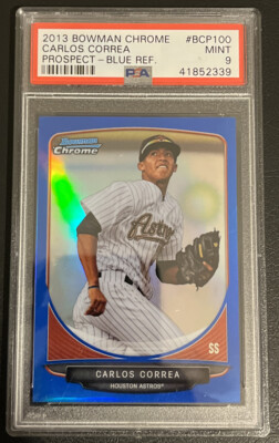 その他 CARLOS CORREA bowman refractor auto 2013 Bowman Chrome Prospects Blue Refractor CARLOS CORREA Rc /250