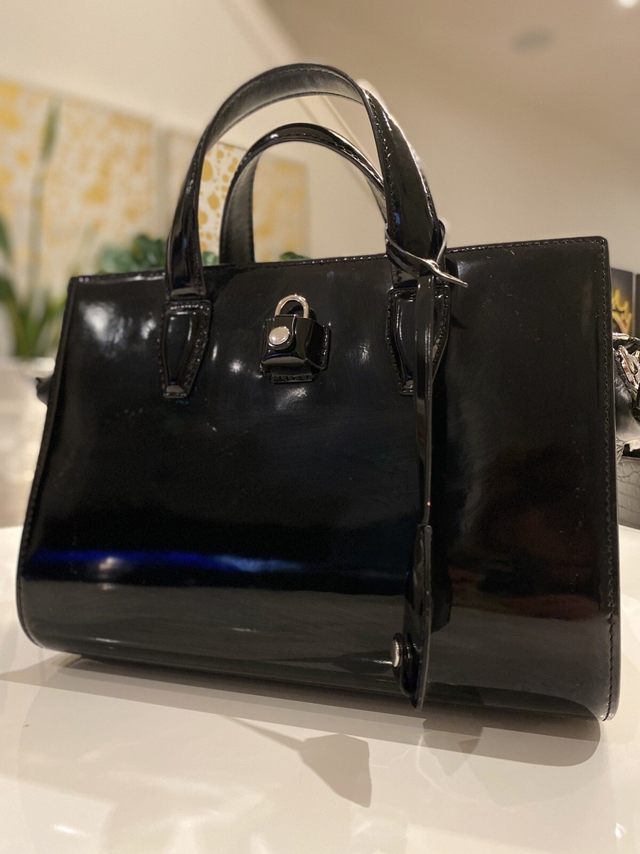 Alexander Wang Small Pelican Handbag Black Patent Excellent