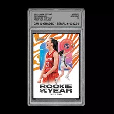Graded 10 CAITLIN CLARK ROOKIE OF THE YEAR 2024 Panini Instant #CCROY RC