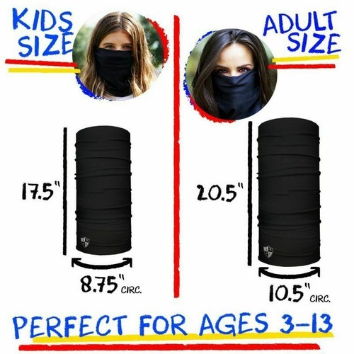 SA Co Bambini - Teschio Blu - Maschera Scudo Viso Collo Tubo Moto Bandana Senza Cuscinetti - Foto 3 di 5