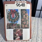 Simplicity 9648 Uncut Christmas Decorations Pattern Gingerbread Ornaments & Stoc
