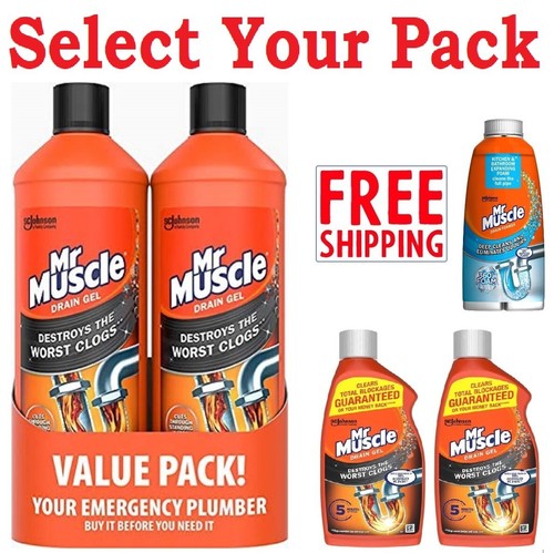 Mr Muscle Drain Unblocker Sink Drain pipes Cleaner Heavy Duty Drain Gel Unblock - Picture 18 of 90