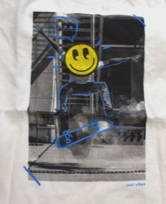 Walnut & 39th Little Boys Smiling Face Skater Cool Vibes Shirt New