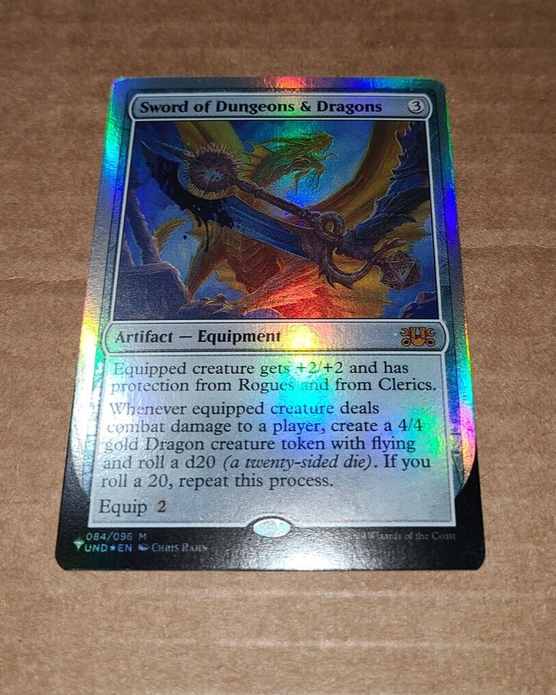 MTG Magic 1x FOIL Sword of Dungeons & Dragons Unsanctioned