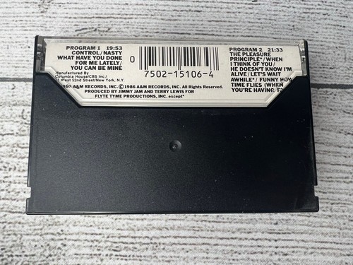 Janet Jackson Control Audio Cassette Tape 1986 - Picture 2 of 7