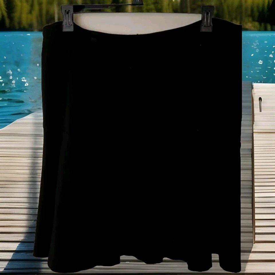 Falda acampanada Ralph Lauren para mujer talla grande 16W punta azul marino forrada versátil Foto 4 de 4