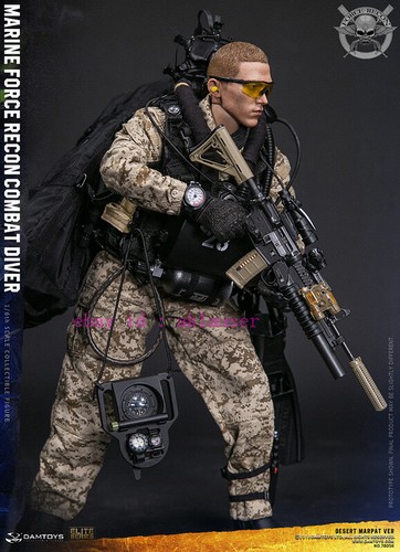 Damtoys 1/6 Dam78056 Us Marine Force Recon Combat Diver Desert Marpat Ver Stock - Picture 8 of 12