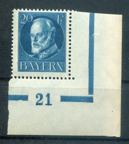 Bayern PLATE NUMBER 21 Out of 97 Perfect ** MNH MINT NEVER HINGED (78681