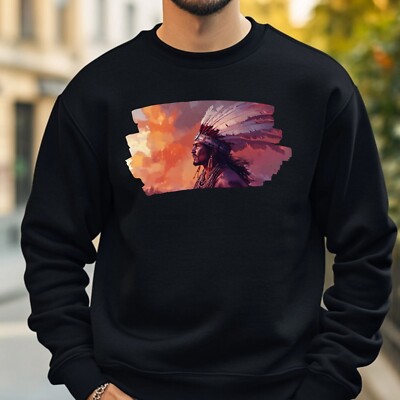 Indianerhäuptling Sweatshirt Kuschelig und Perfekt für jeden Anlass S bis 4XL
