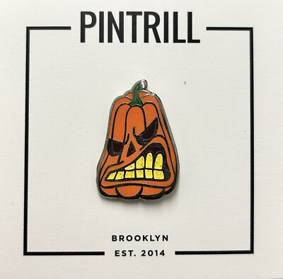 Halloween  Grinning Pumpkin  Pin by Pintrill (Sold Out Collectors Item)