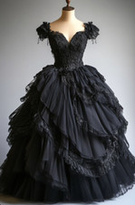 Vintage Mid-Century Black Wedding Dresses Beaded Short Sleeves Bridal Gowns