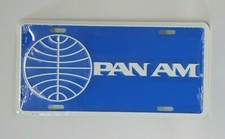 PAN AM Airlines Metal License Plate - Blue & ...