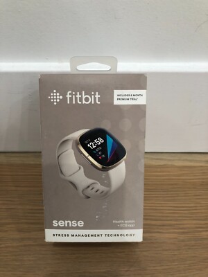FITBIT SENSE SMARTWATCH SOFT GOLD LUNAR WHITE INFINITY BAND - BRAND NEW SEALED