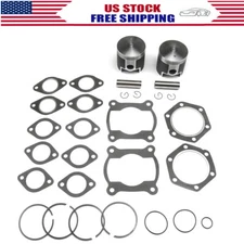 Pistons Top End Gasket Kit Std Bore 72mm For 1986-1999 Polaris Indy Trail 488