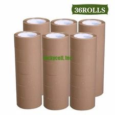 36 Rolls 2" x 55 Yards 165' Carton Sealing Brown Packing Shipping Box Tape New