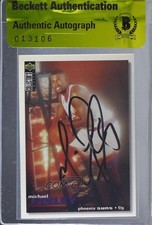BAS 1995-96 Upper Deck Collector's Choice Michael Finley #304 Authentic Auto 3c7
