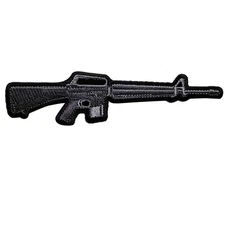 M16 Rifle Embroidered Iron On Patch - Machine Gun Automatic 1st Amendment 120-E