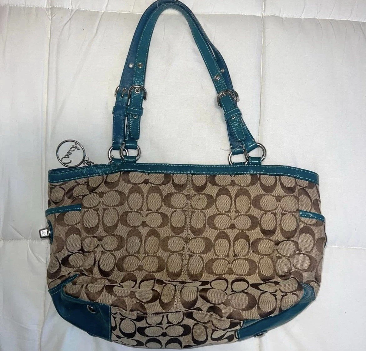 Coach vintage Y2K F14281 modello classico C con accenti blu