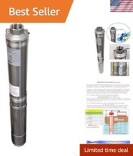 2 HP Deep Well Submersible Pump, 35 GPM, 420 ft Lift, Stainless Steel
