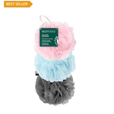 Sustainable 3-Pack Bath Sponge Set - Soft Recycled Netting for Daily Cleansing