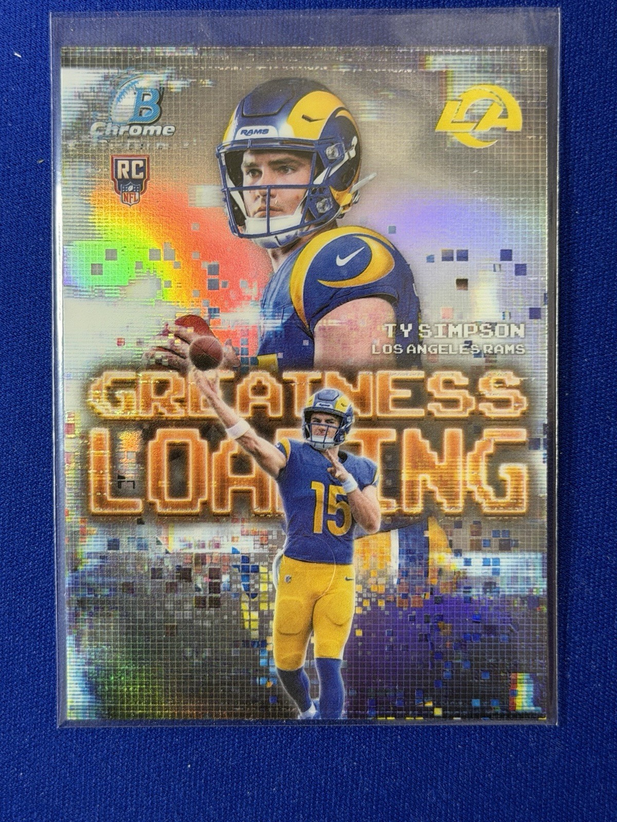 2026 Bowman Chrome Ty Simpson RC Greatness Loading Refractor GL-2 Rams
