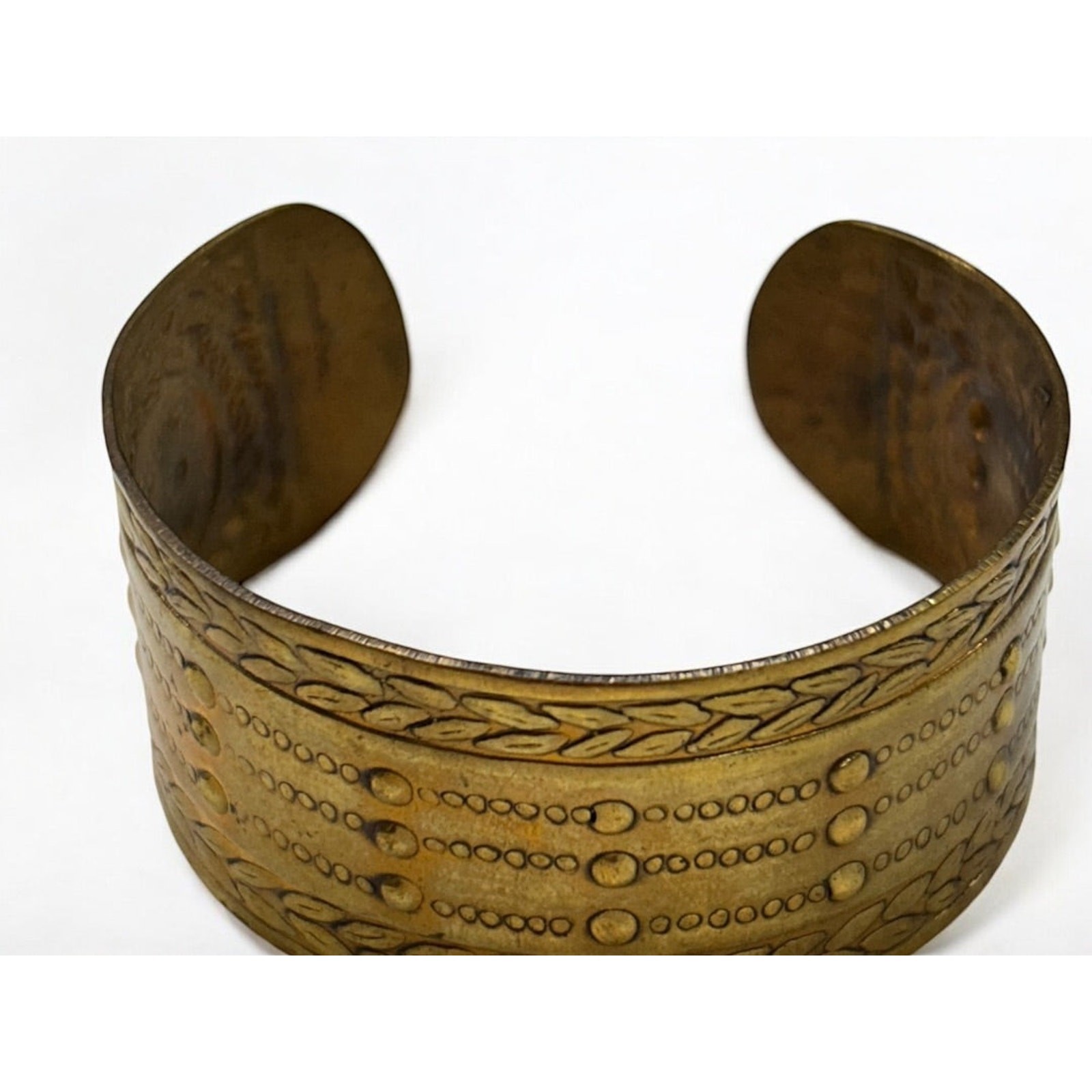 Copper Color Open Adjustable Bangle Bracelet 28mm… - image 1