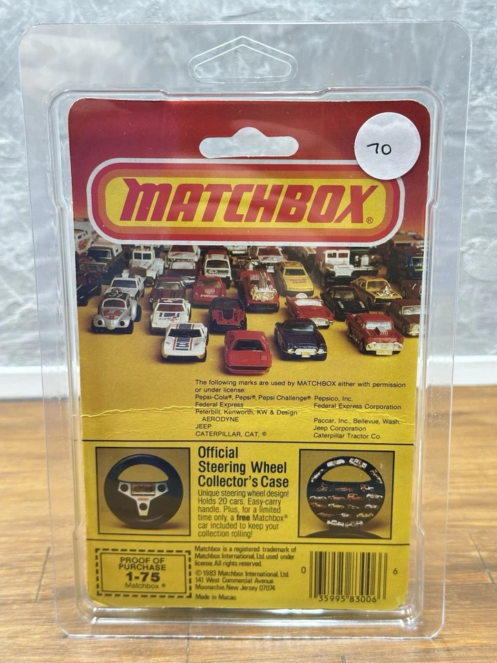 Vintage 1983 Matchbox MB 65 Formula Racer 20 Bosch Goodyear Carded - Image 3 of 4