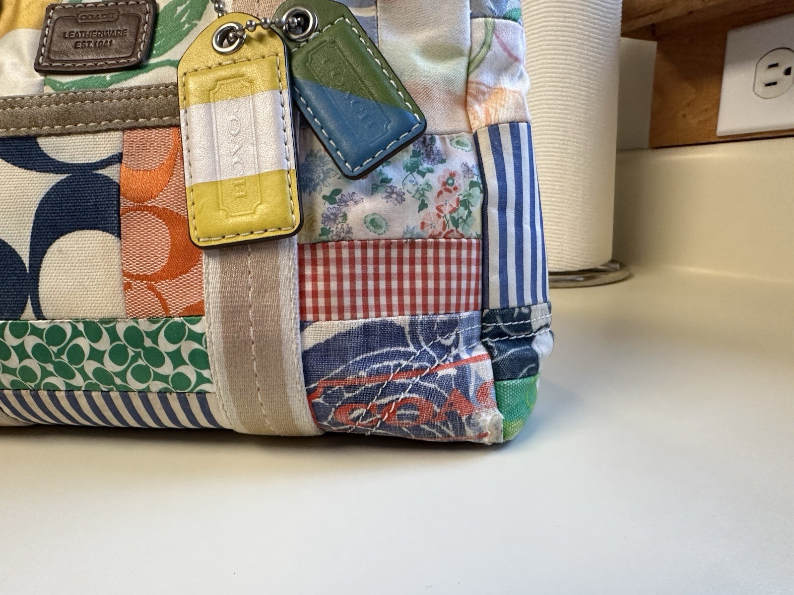 Vintage Coach Hamptons Weekend Patchwork Tote Bag… - image 10