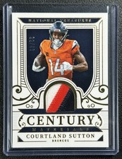 COURTLAND SUTTON 2025 NATIONAL TREASURES CENTURY MATERIALS PATCH GOLD 22/49
