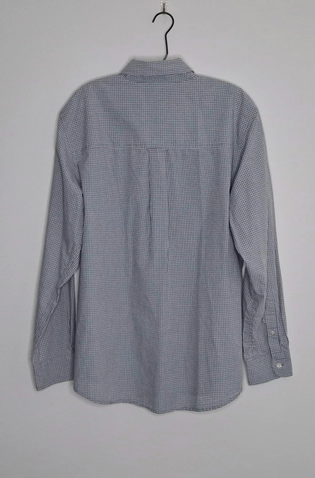 Chaps Gray White Plaid Shirt Size L - Image 2 of 4