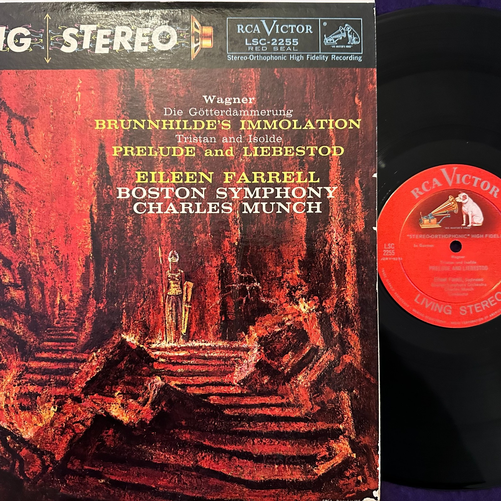 CHARLES MUNCH Music of Wagner / Tested RCA LSC 2255 Stereo SD i/i Indy 5S/3S EX+