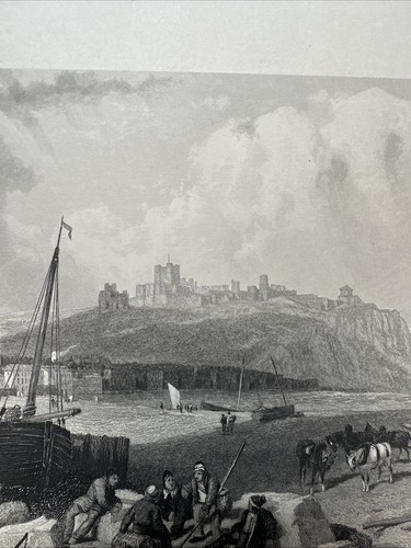 Dover Kent Cliffs Sea Edward Finden 1840 Steel Engraving East Victorian Antique - Picture 11 of 15
