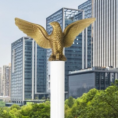 Adler Endstück für Fahnenmast, Ersatz für Fahnenmast, Goldfarben, Adler
