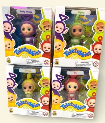 4 Teletubbies Cheebee Lot 2.5  Action Figure Dipsy Po Lala Tinky Winky 4 Pcs