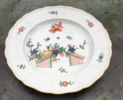 Meissen Speiseteller fliegender Fuchs + Eichhörnchen  1. Wahl D 22,5cm Mei T1