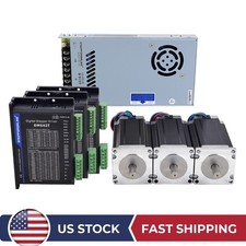 STEPPERONLINE 1/3/4 Axis Nema23 Stepper Motor 3Nm Φ10mm & Driver & Power CNC Kit