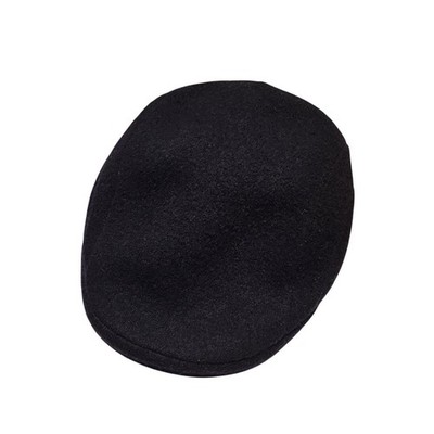 VTG Kangol 504 Ventair Flat Cap 90s Heritage Style Black XL - Rare Taiwan Made