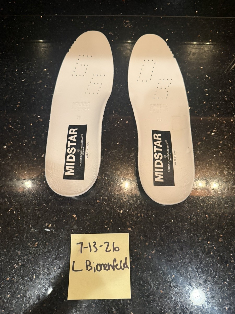 Golden Goose Vintage RARE Croc Embossed White Midstar Blue Star Sz 39 View 4