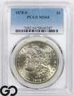 1878-S Morgan Silver Dollar Coin PCGS MS 64 ** Great Cartwheel Mint Luster!